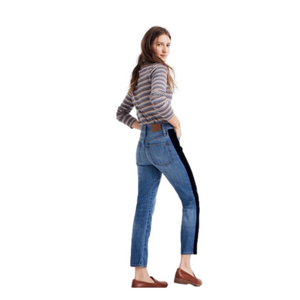 MADEWELL The Perfect Vintage Jean: Velvet Tux Stripe Edition Women’s Size 24